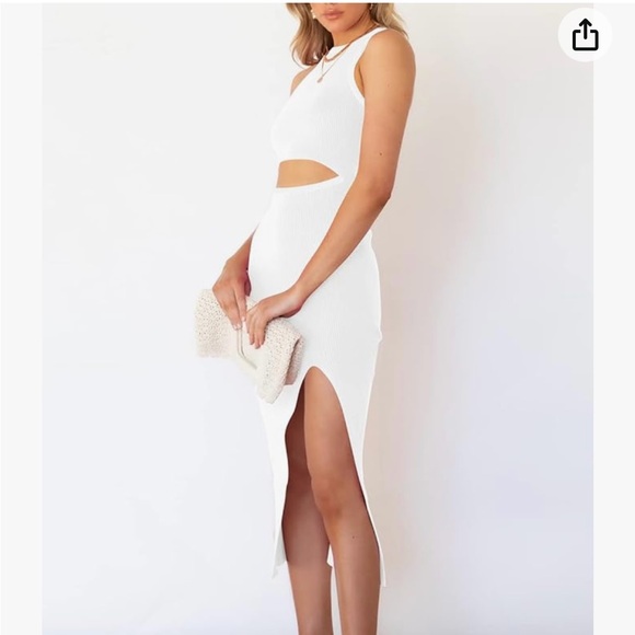 Pink Queen Cutout Midi Bodycon Dress. XS - Picture 3 of 6